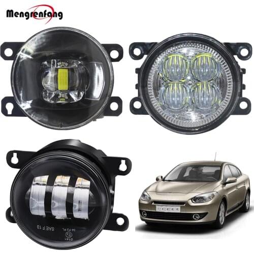Car Front Bumper Fog Light For Renault Fluence L30 Saloon 2010-2015 H11 LED Fog Lamp DRL Daytime Running Light 12V