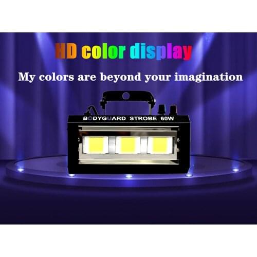DJ strobe light 40W 60W 80W white and RGB lights, with remote control stage lighting effects, suitable for parties, weddings and