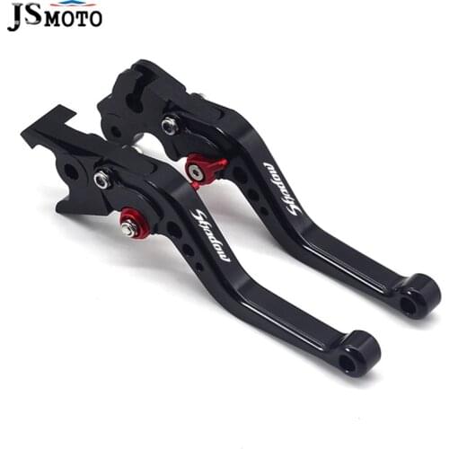 For Honda Shadow 600 750 Spirit 1100 1300 High Quality Motorcycle Accessories CNC Aluminum Short Brake Clutch Levers LOGO Shadow