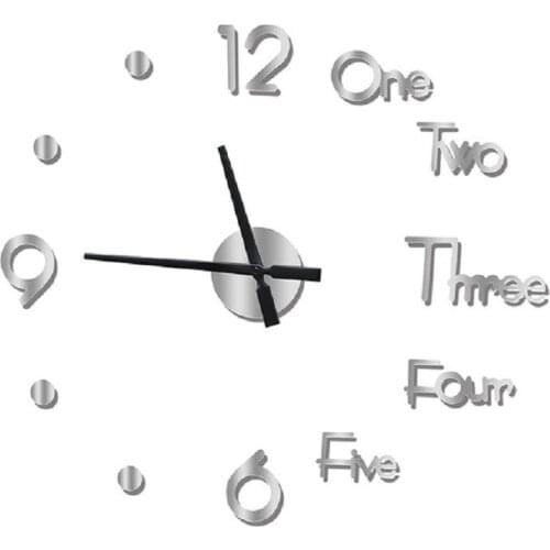 Home decoration acrylic wall sticker clock DIY simple clock mute home living room study bedroom wall clock high quality mirror a