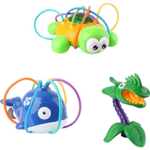 Bath Toys Water Spray Spinning Turtle Man-eating Flowers Shape Childrens Toys Baby Bath Summer Water Supplies