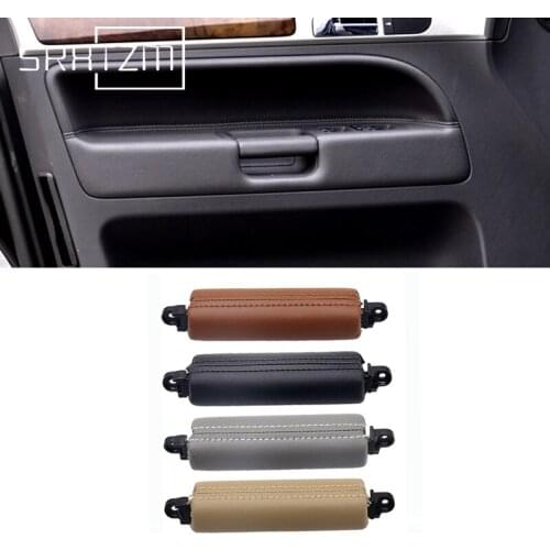 LHD RHD Leather Driver Side Interior Inner Door Pull Handle Trim Panel Trim Beige Black For Volkswagen Touareg 2003-2010