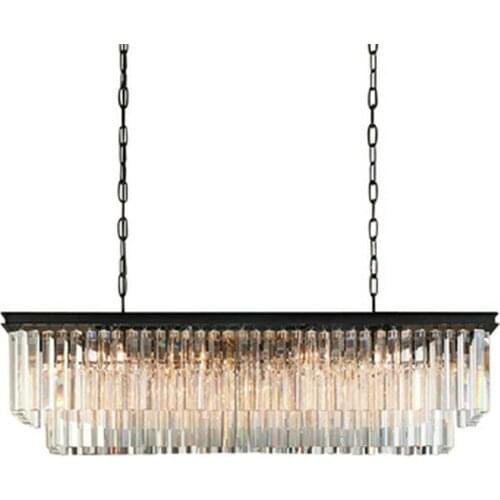 Chandelier Lighting Large Long Crystal Chandeliers Contemporary Chandelier for Dining Room 6 8 Light E14 Clear Crystal Lamp