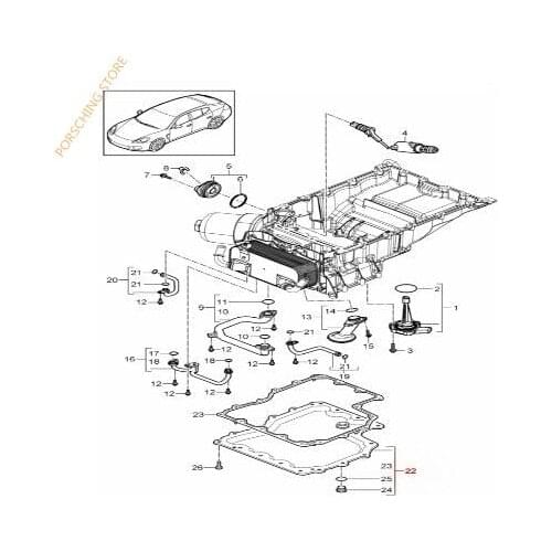 Engine oil pan for Porsche OEM:94610701524
