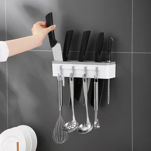 Punch-Free Wall-Mounted Knife Holder Detachable Household Kitchen Wall Knife Holder Rack
