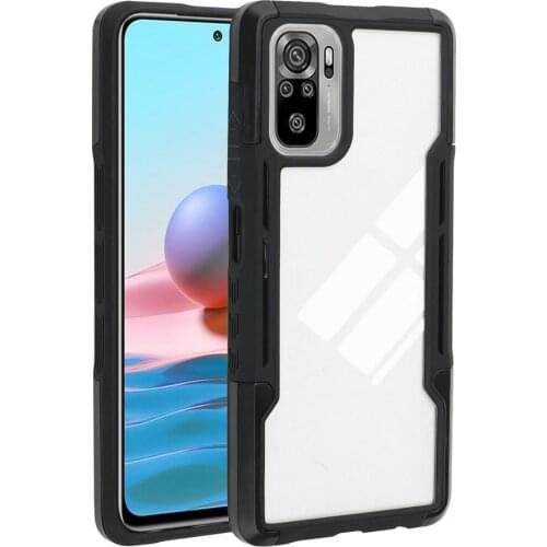 Shockproof Case Bumper Armor Redmi Note 10S Note10 Acrylic Case Crystal Back Panel 360 Protect for Xiaomi Redmi Note 10 Pro Case