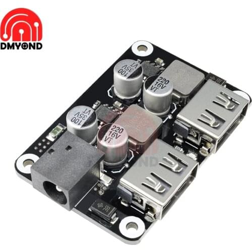 QC 2.0 3.0 Double TWO Dual 2 USB Fast Charger Buck Module Input 6V- 30V Single Port 24W Support QC2.0 QC3.0 Car Vehicle Board