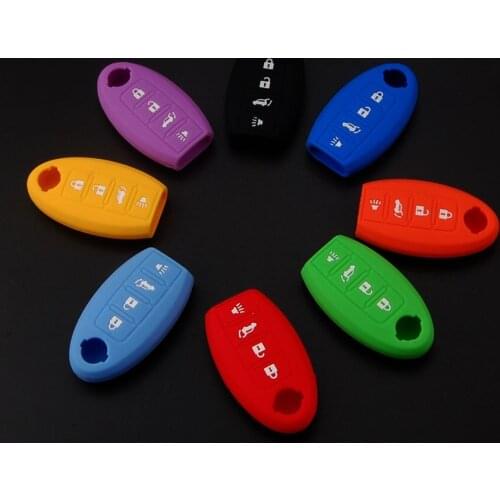 Silicone Cover Holder Shell fit for Nissan Maxima Sentra Altima Smart remote Key case Fob 4 Button