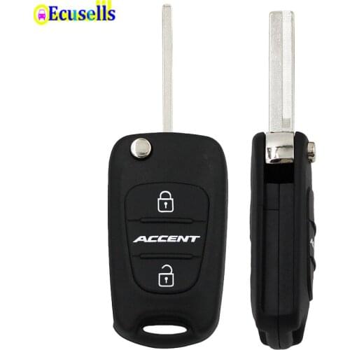 Replacement Flip Folding Key Shell for Hyundai Accent 2011 2012 2013 Remote Key Case Fob 3 Button HYN17 blade