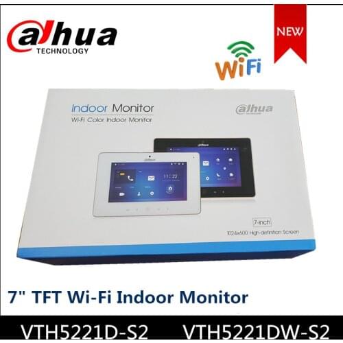 Dahua Video Intercoms WiFi Indoor Monitor 7" TFT Touch Screen VTH5221D VTH5221DW for IPC surveillance Micro SD card Doorbell