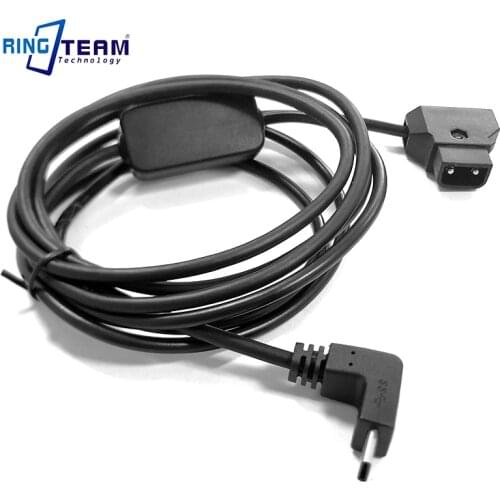 1.8M P-Tap D-Tap to Regulated Right-Angle USB Type-C Cable for GoPro HERO7 6 5 Black HERO 2018 (3')
