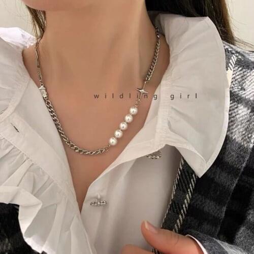 Heart Pendant Necklace Stainless Steel Choker Short Chocker Fashion Jewelry Hip Hop Link Chain Vintage