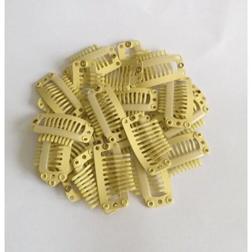 20pcs Beige Wig Clips High Quality Stainless Steel Material Hair Extension tool