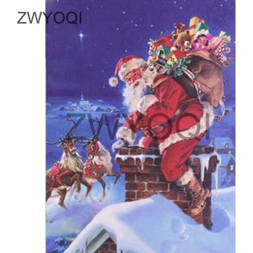 DIY Diamond painting Cross stitch Full Round Diamond mosaic Santa Claus Elk Full Square Diamond embroidery Santa Claus Elk Gift