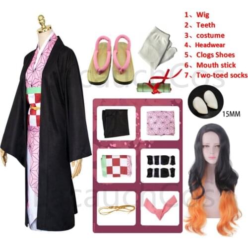 Kimetsu No Yaiba Anime Clothes Demon Slayer Kimono Nezuko Cosplay Zenitsu Girls kids Halloween Costumes For Women School Uniform