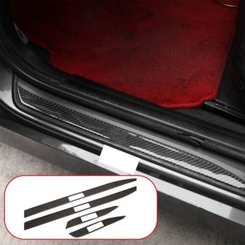 Car Really Carbon Fiber External Door Sill Protection Decoration For-Bmw 3 Series E90 2005-2012
