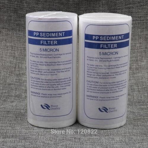 Free Shipping 2pcs/lot PP Sediment Filter 5 inch 5 Micron Polypropylene Replacement PP Water Filter Cartridge Cotton Filter