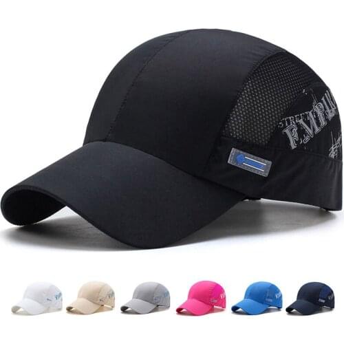Men Women Summer Baseball Cap Quick Drying Hats Unisex Breathable Sport Letter Snapback Hat Bone Baseball Hats for Men