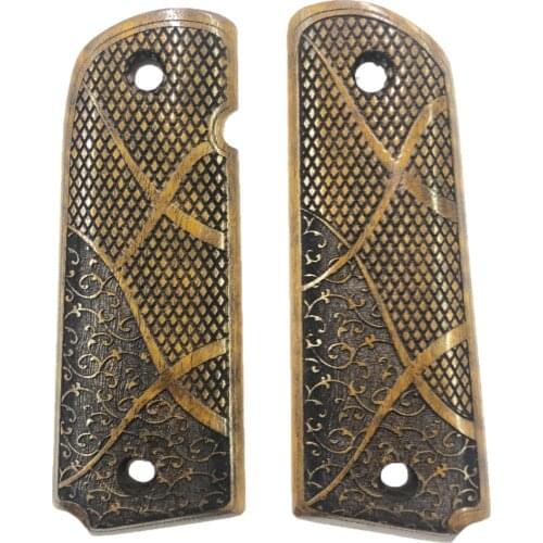 Colt 1911 Compatible Custom Pattern Laser Cut Wooden Grip Mod62