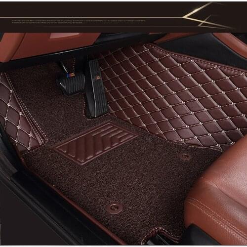 Custom Double layer car floor mats for cadillac escalade srx CTS CT6 SLS ATS ATSL XTS XT5 CT6 all models car mats 5 seat
