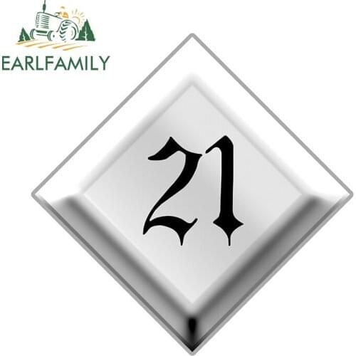 EARLFAMILY 13cm x 8.4cm for NUMBER Twenty One VAN Decal Trunk Occlusion Scratch Car Stickers Windshield Refrigerator Decoration