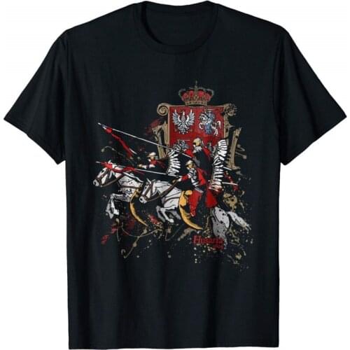 "Polish Husaria History T-Shirt Stranger Things Design 2019 New Short Sleeves Cotton Fashion Free Shipping Cross Fit T-Shirt"
