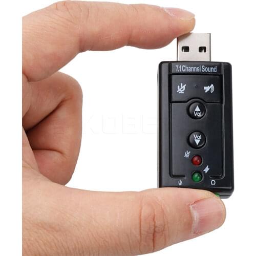 Hot Sale 7.1 Channel 3D Speaker Audio Microphone Sound Card External USB VIRTUAL Mic Adapter 3.5mm Jack Stereo