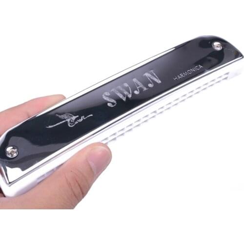 Harmonica 24-hole C Boat-Shaped Copper Seat Adult student Polyphonic Tremolo Harmonica Woodwind instrument FL09