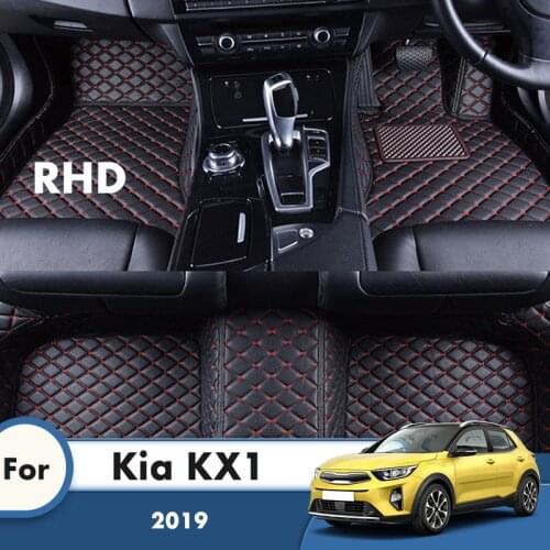 RHD Carpets For Kia KX1 2019 Car Floor Mats Custom Waterproof Decoration Interior Accessories Styling Foot Pads Decor Cover Rug