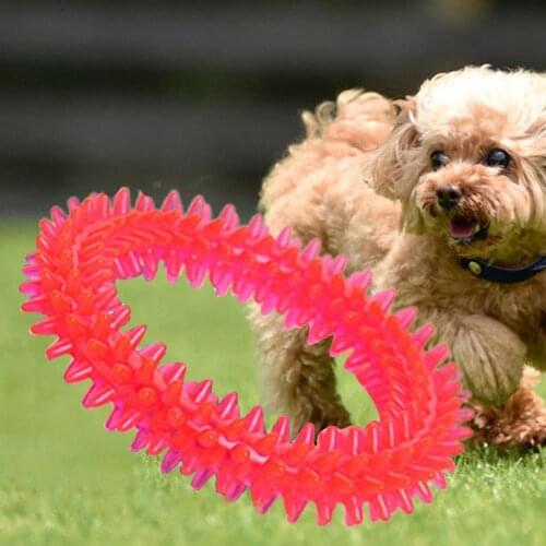 Thorn Circle Ring Dog Bite-Training Chew Molar Toy Cleaning Tooth Pet Supply игрушки для собак