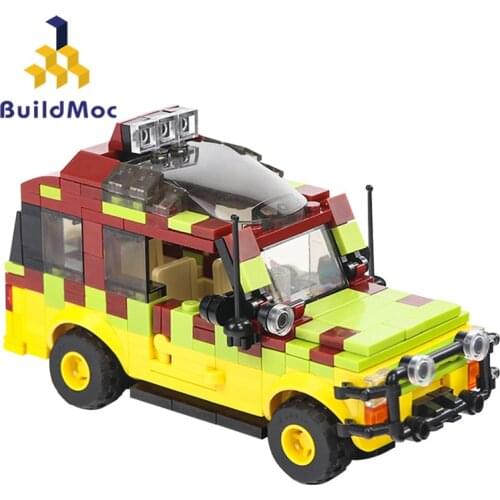 Moc Bricks City Jurassic Tour Vehicle Building Blocks Buildmoc Explorer Car 25912 Toy For Children Christmas Gifts