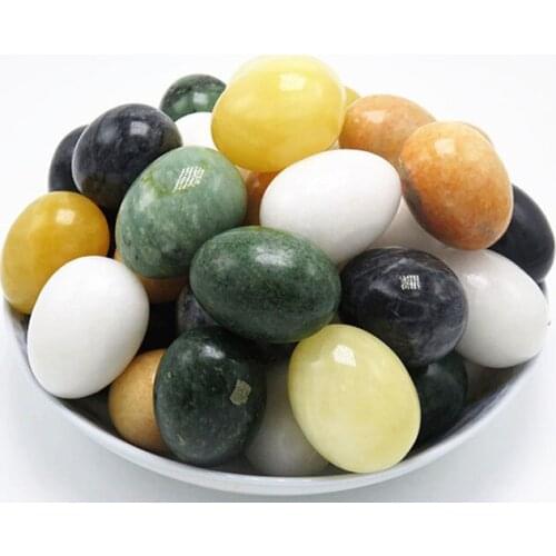 Natural small stone stones play with an egg