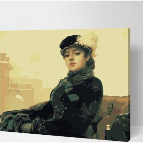 Ivan Kramskoi Portrait Of An Unknown Woman Paint By Number Kit Diy Painting Easy Painting World Famous