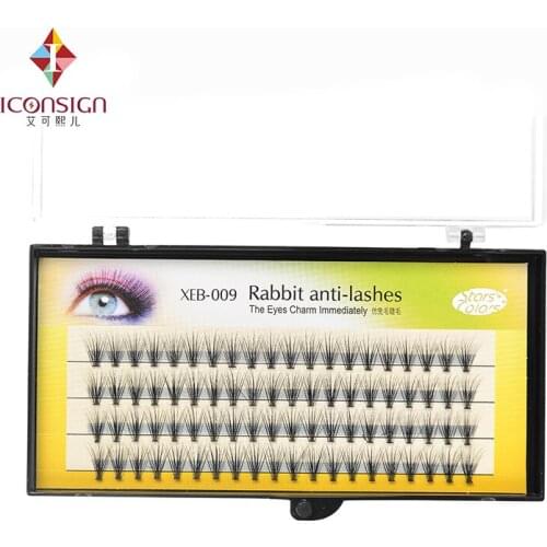 Natrual 0.07mm C Curl Super Soft Faux Rabbit Charming Fur Lashes 20D Fake False Thick Eyelashes Eyelash cilia Extension