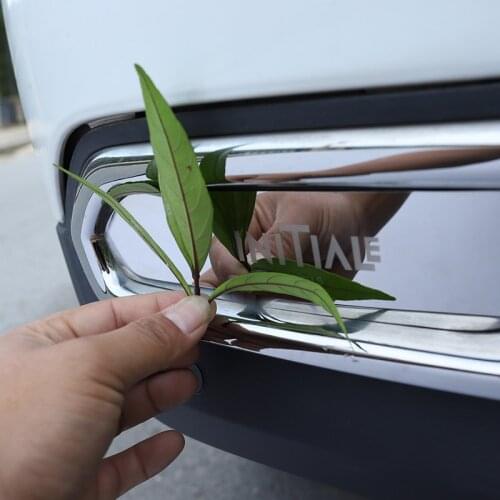 Stainless Steel Bumper Stickers For Renault Koleos QM5 QM6 Samsung 2017 2018 2019 2020 2021 Exterior Decoration Accessories