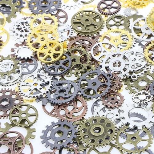About 67pcs/lot Mixed Vintage Antique Bulk Engrenages Steampunk Metal Charms Pendants DIY Jewelry Making