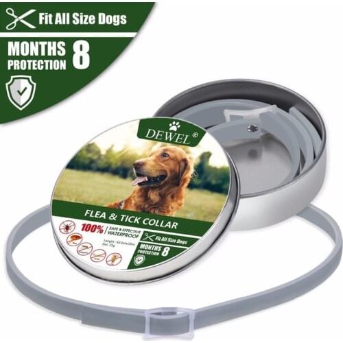 Dewel Pet Dog Collar Anti Flea Ticks Mosquitoes Insect Outdoor Large Dogs Flea Collar Natural Protective Collar Flea Tick