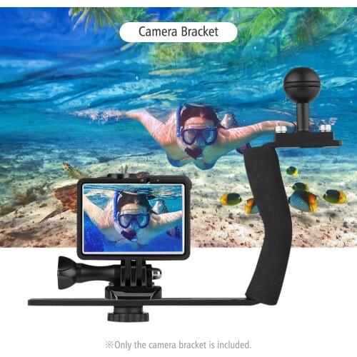 Aluminum Alloy Diving Handle Tray Bracket Single Handheld Hand Grip Stabilizer Portable Balancer Holder for GoPro 6/5/4/3 more