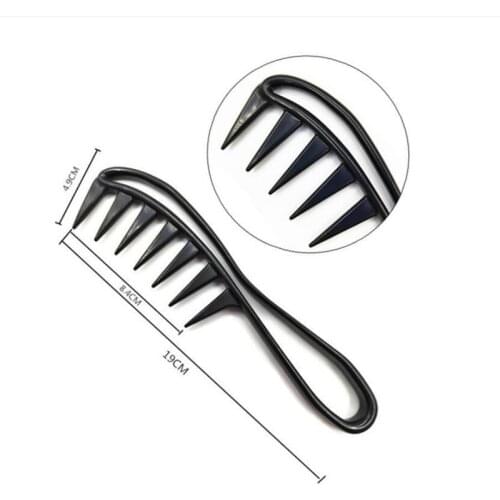 1 Pcs Wide Tooth Shark Plastic Comb Detangler Curly Hair Salon Hairdressing Comb Massage For Hair Styling Tool for Curl Hair