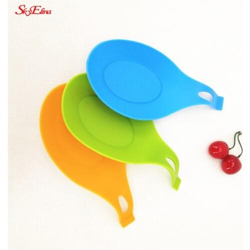 Silicone Insulation Spoon Rest Heat Resistant Placemat Tray Spoon Pad Eat Mat Pot Holder Kitchen Accessories Glass Coaster 5Z