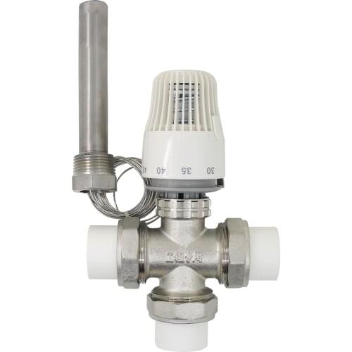 30-70 degree control Floor heating system thermostatic radiator valve M30*1.5 Remote controller 3 way valve PPR DN20 DN25 DN32
