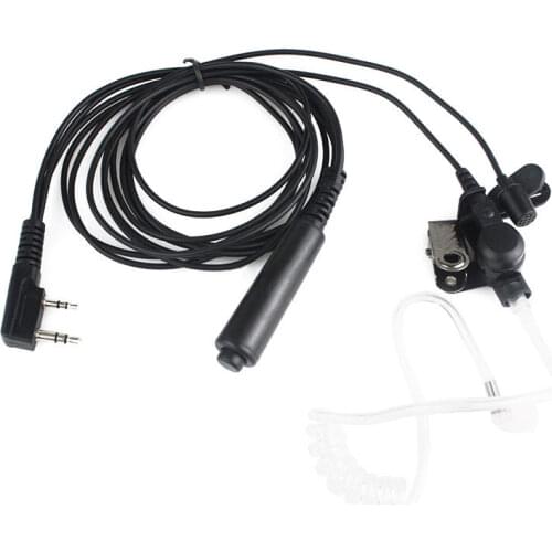 Covert Acoustic Air Tube EarPiece Headset PTT Mic For Kenwood Baofeng Bf-888s UV-5R UV-82 TYT MD-380 Wouxun KG-UV8D/9D Radio