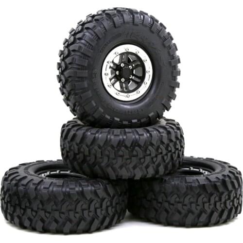 1.9 Wheel Hub 120mm tires Metal Alloy Beadlock Wheel Rims for 1:10 RC Crawler Axial SCX10 AXI03007 90046 Traxxas TRX4 Redcat