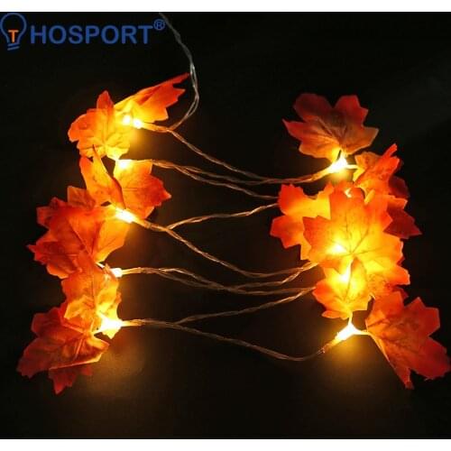 LED String Light Maple Leaf Fairy Garland Lights 2m 10LED Garland Party Decor Vintage Cover Bulb Guard Lamp Pendant