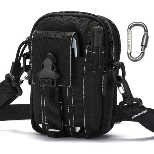 Bassdash Tactical Molle Pouch Multipurpose EDC Crossbody Bag Waistpack, Compact Gadget Pouch with Cell Phone Holster Holder