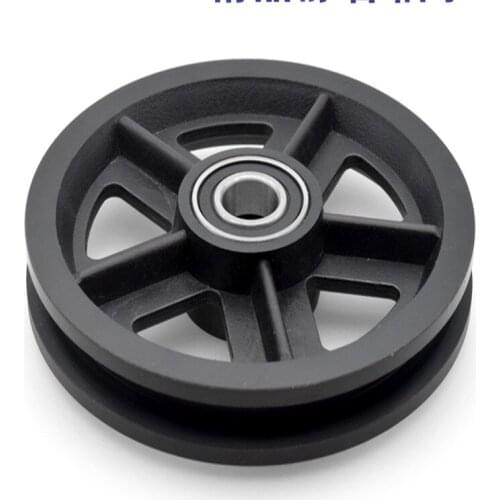 2pcs 15*120*16.5mm groove U-shaped nylon wheel for American barn door, 6002RS bearing pulley/track overhead crane/guide wheel