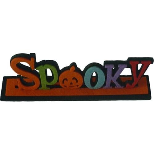 SPOOKY Halloween Letter Ornaments DIY Halloween Decoration Home Party Decor Hanging Pendant Plate For Home Party Supplies