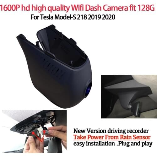 HD 1600p Easy Installation Car dvr Dash Camera Video Recorder Camera For Tesla Model-S 218 2019 2020 high quality Night vision