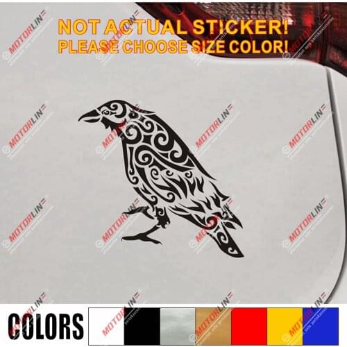 Odin Raven Decal Sticker Viking Norse Nord Norway Car Vinyl pick size color c