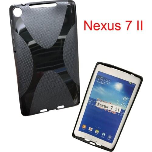 High Quality X Line TPU Case Protective Cover Skin Soft Gel Shell for Google Nexus 7 II 2 2013 2nd 2 Generation Free Shipping